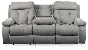 Mitchiner Reclining Sofa with Drop Down Table - Half Price Furniture