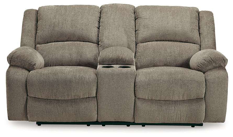 Draycoll Power Reclining Loveseat with Console Half Price Furniture