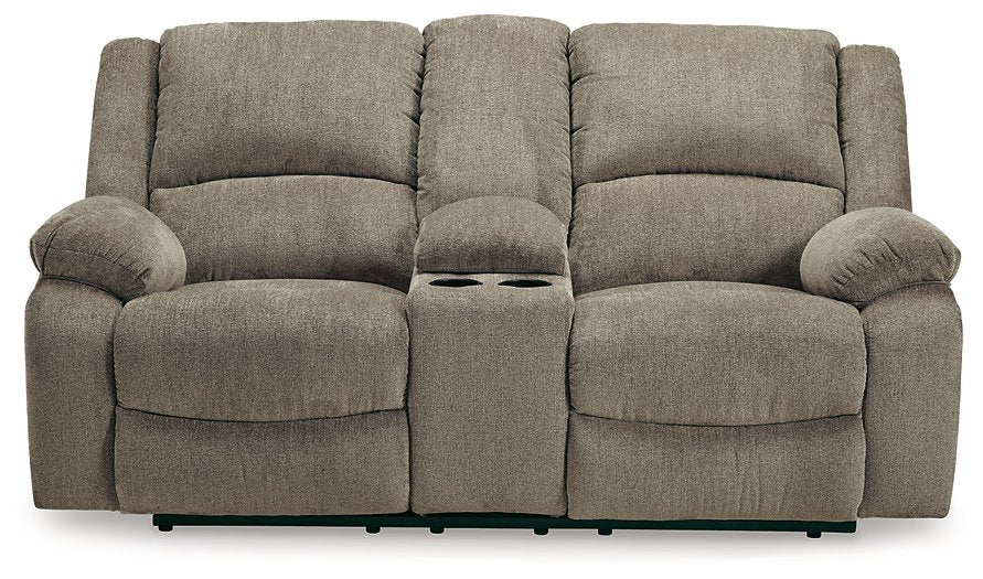 Draycoll Power Reclining Loveseat with Console  Half Price Furniture