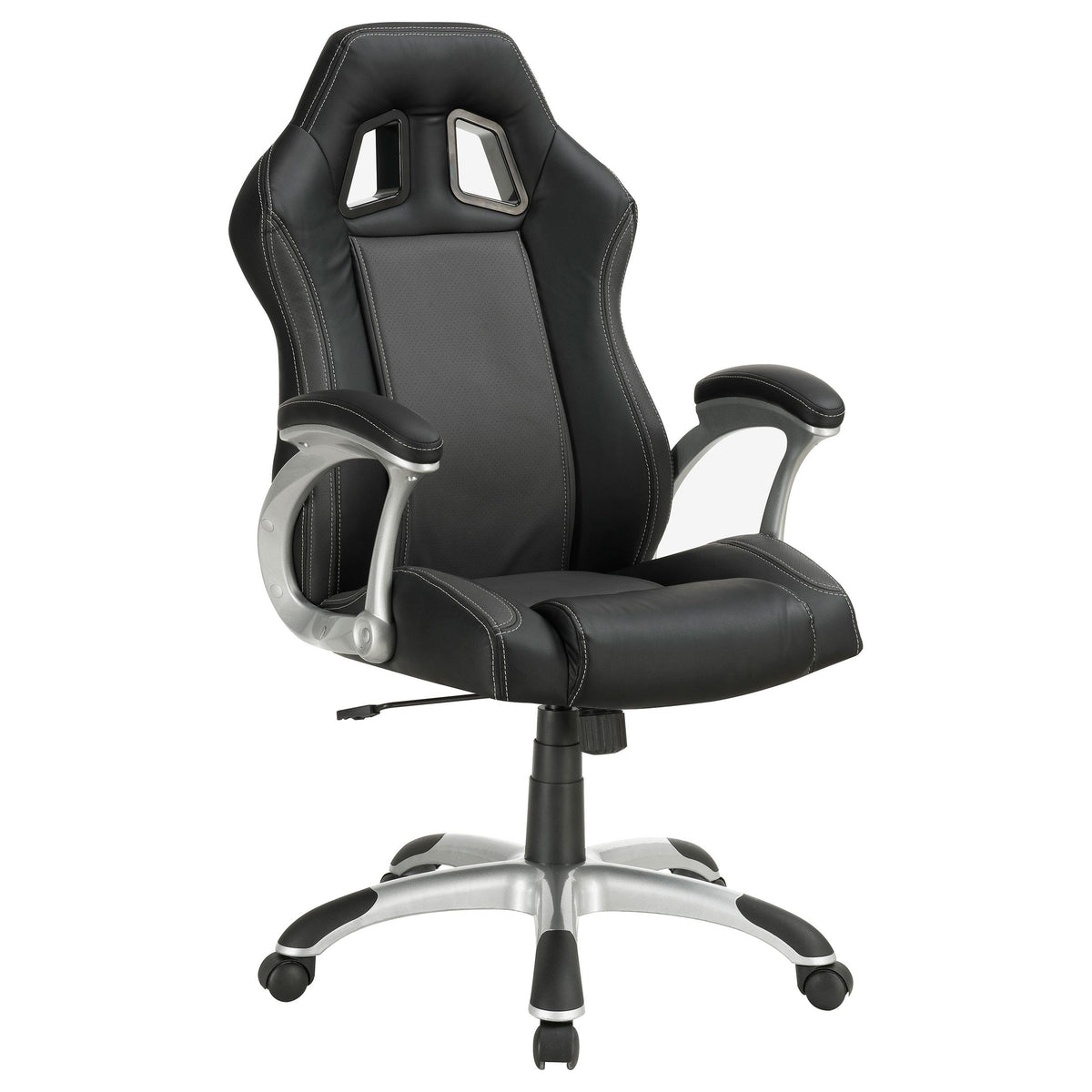 Roger Adjustable Height Office Chair Black and Grey  Las Vegas Furniture Stores