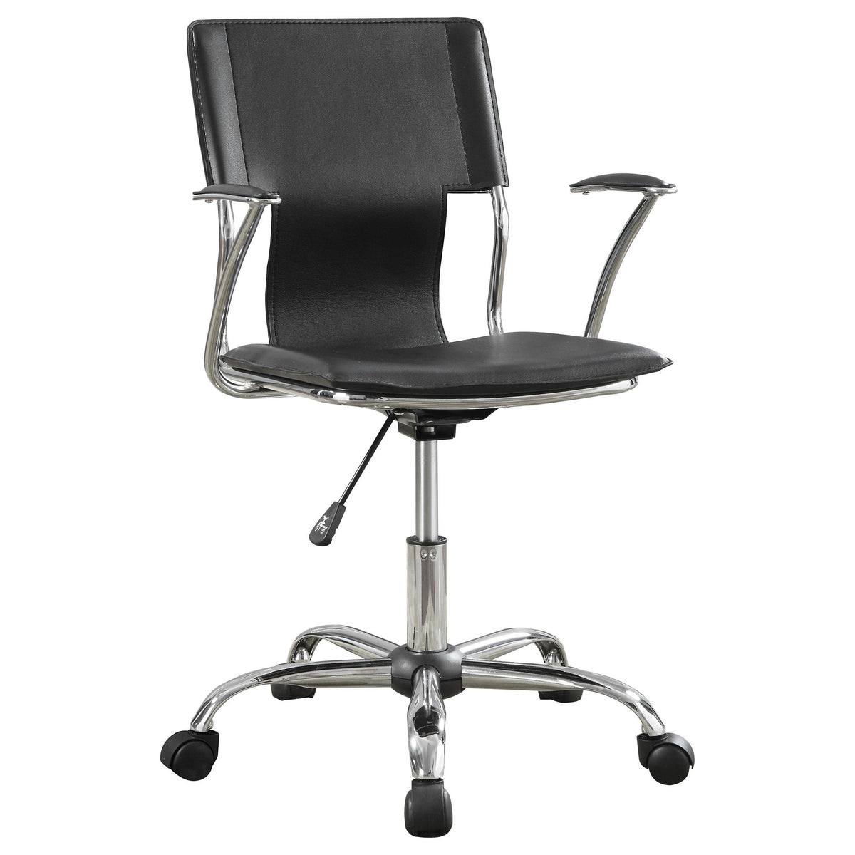 Himari Adjustable Height Office Chair Black and Chrome  Las Vegas Furniture Stores