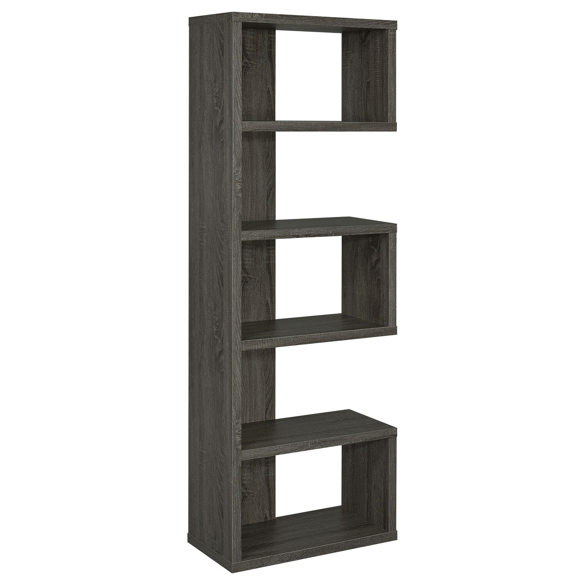 Joey 5-tier Bookcase Weathered Grey Joey 5-tier Bookcase Weathered Grey Half Price Furniture