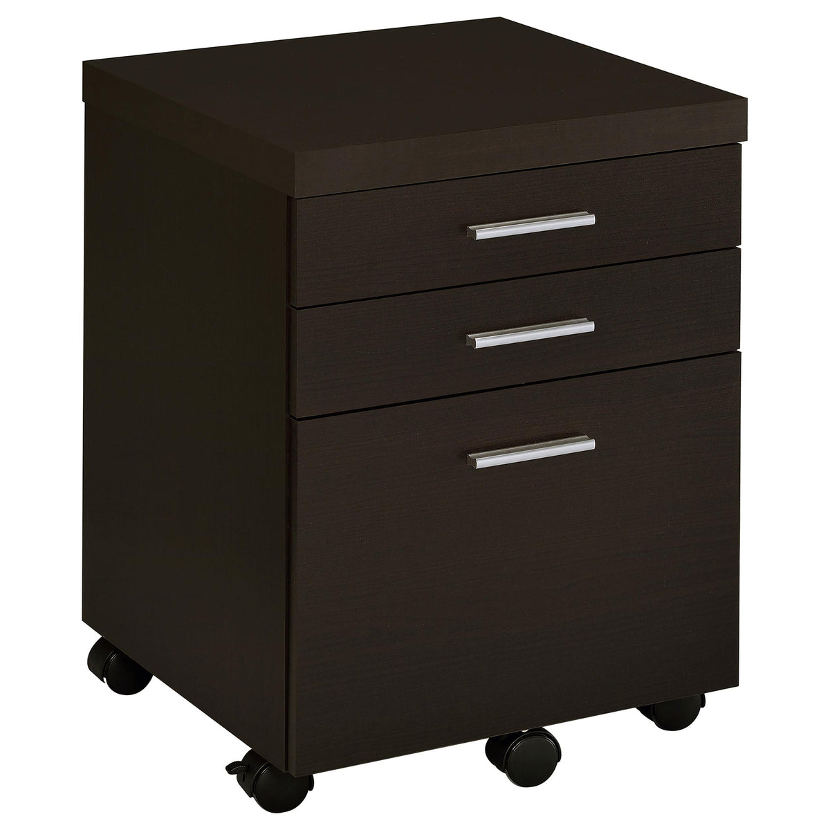 Skylar 3-drawer Mobile File Cabinet Cappuccino  Las Vegas Furniture Stores
