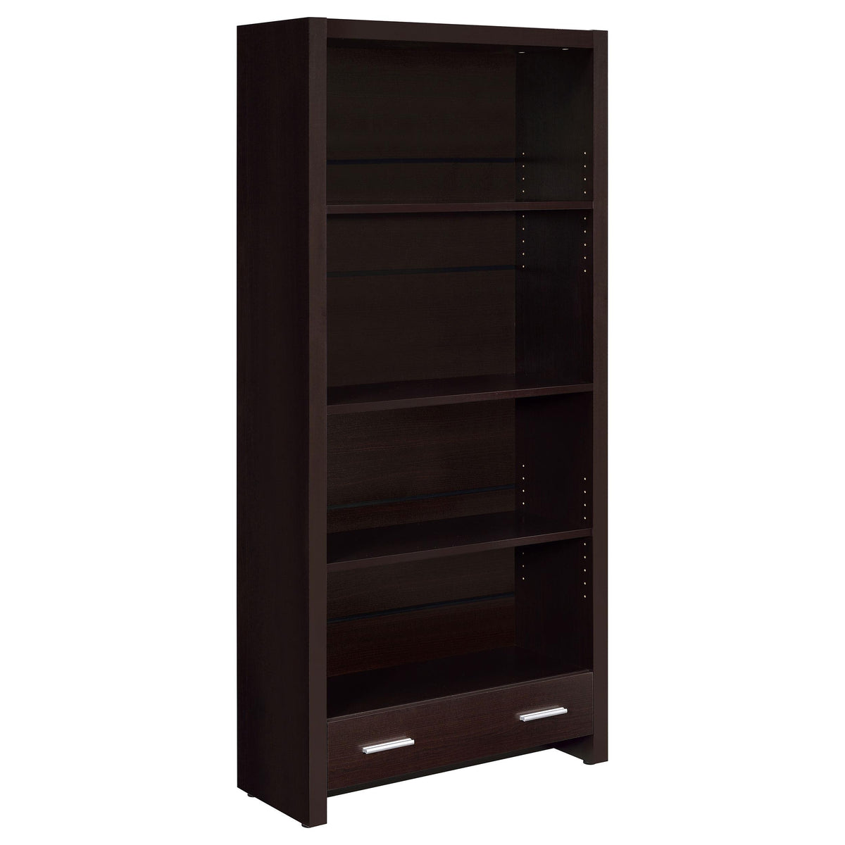 Skylar 5-shelf Bookcase with Storage Drawer Cappuccino Half Price Furniture