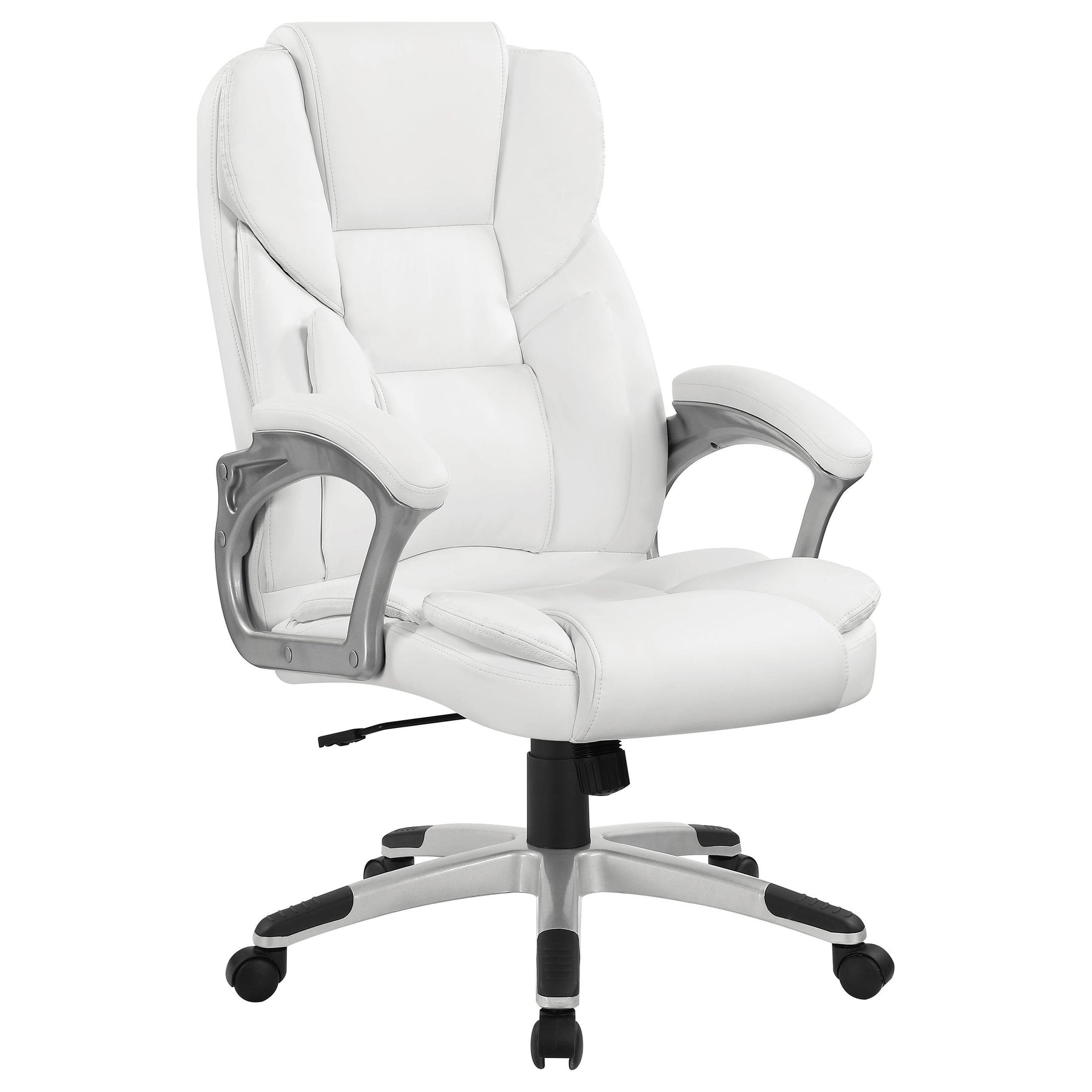 Kaffir Adjustable Height Office Chair White and Silver Half Price Furniture
