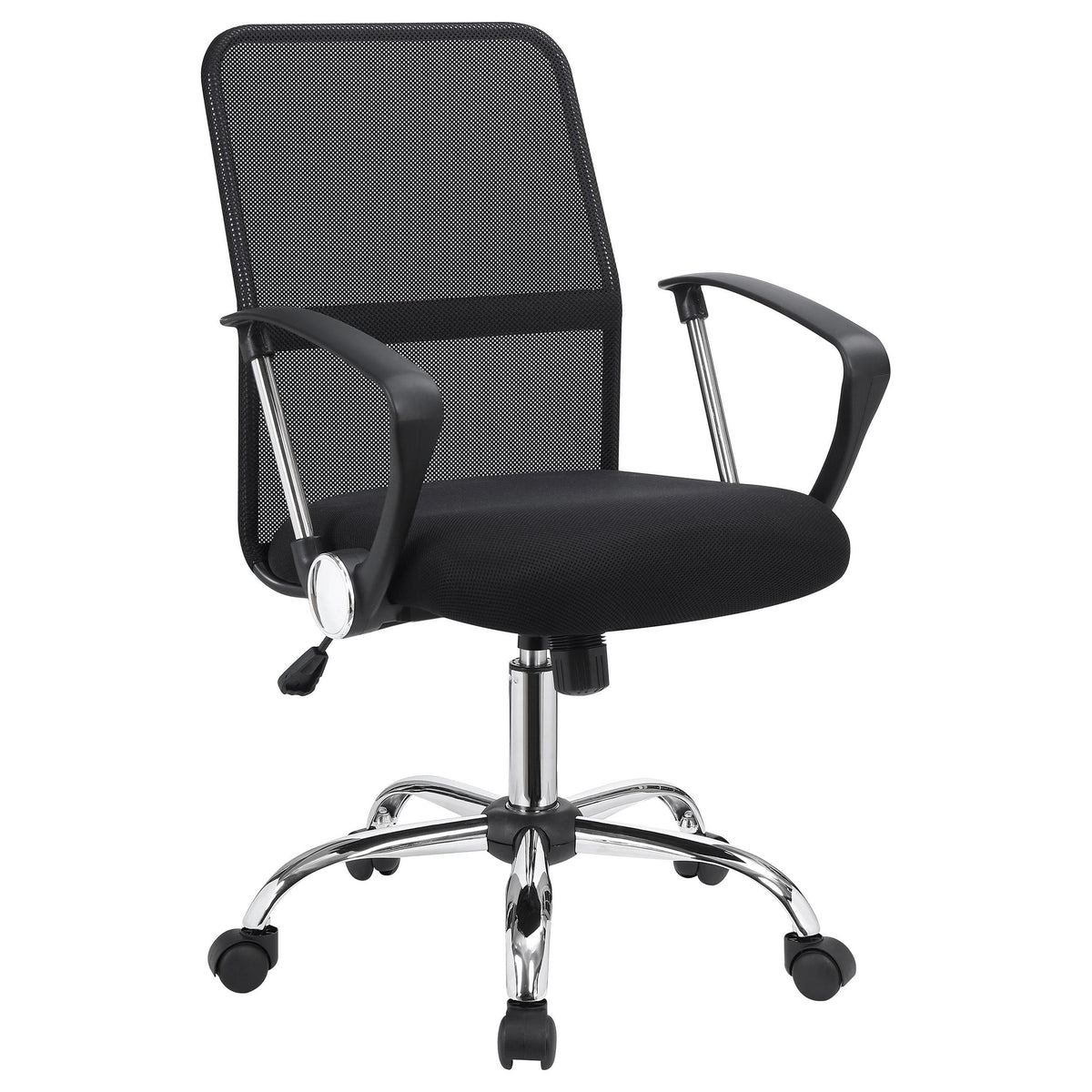 Gerta Office Chair with Mesh Backrest Black and Chrome Half Price Furniture