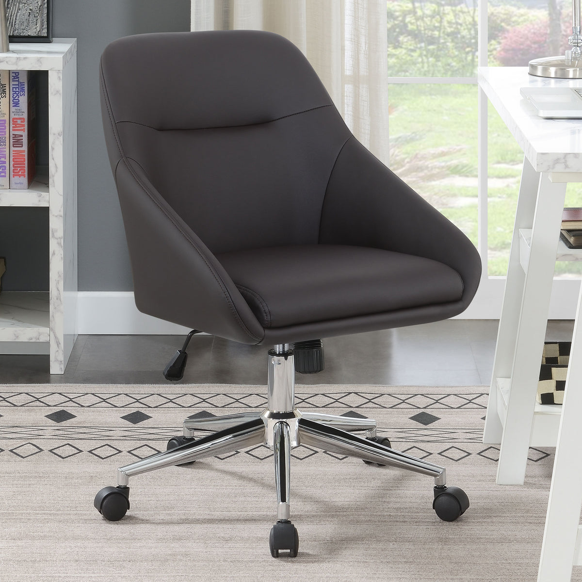Jackman Upholstered Office Chair with Casters  Las Vegas Furniture Stores