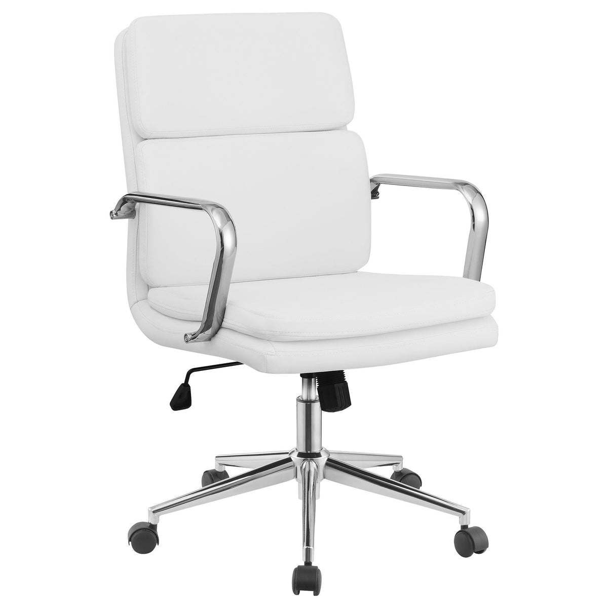 Ximena Standard Back Upholstered Office Chair White  Las Vegas Furniture Stores