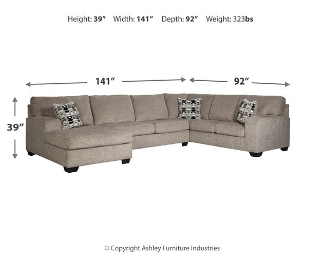 Ballinasloe 3-Piece Sectional with Chaise Ballinasloe 3-Piece Sectional with Chaise Half Price Furniture
