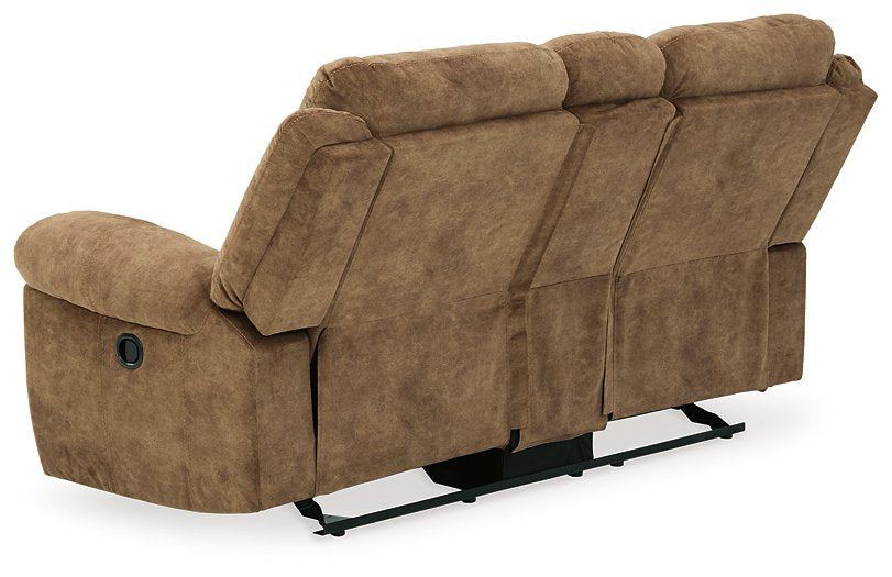 Huddle-Up Glider Reclining Loveseat with Console - Half Price Furniture