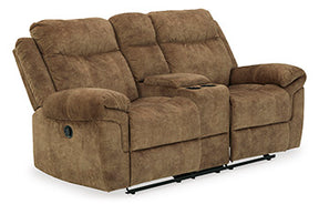 Huddle-Up Glider Reclining Loveseat with Console - Half Price Furniture