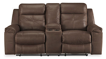 Jesolo Reclining Loveseat with Console - Half Price Furniture
