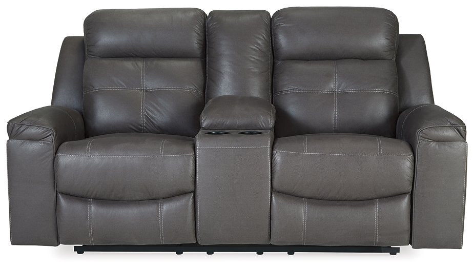 Jesolo Reclining Loveseat with Console  Half Price Furniture
