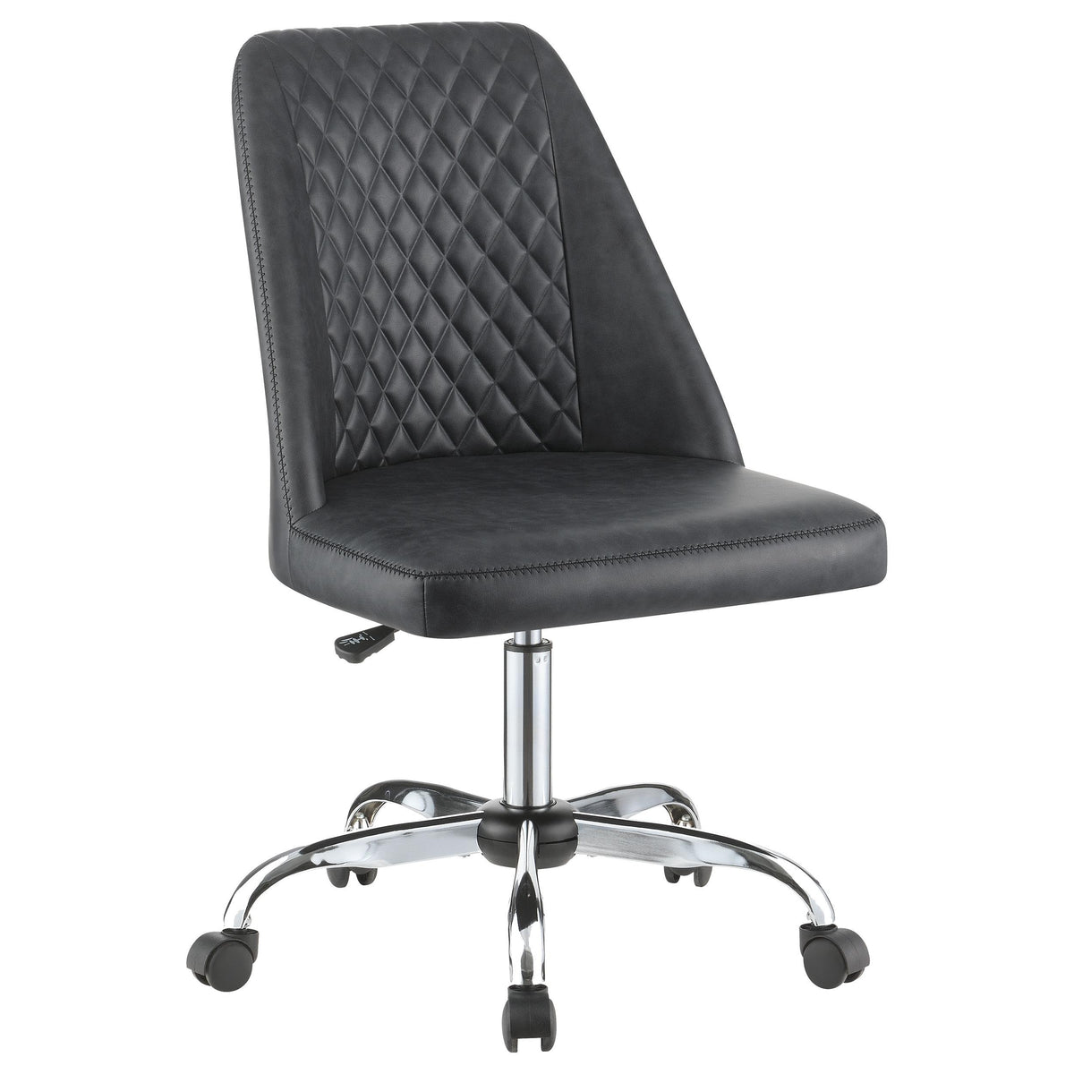 Althea Upholstered Tufted Back Office Chair Grey and Chrome Althea Upholstered Tufted Back Office Chair Grey and Chrome Half Price Furniture