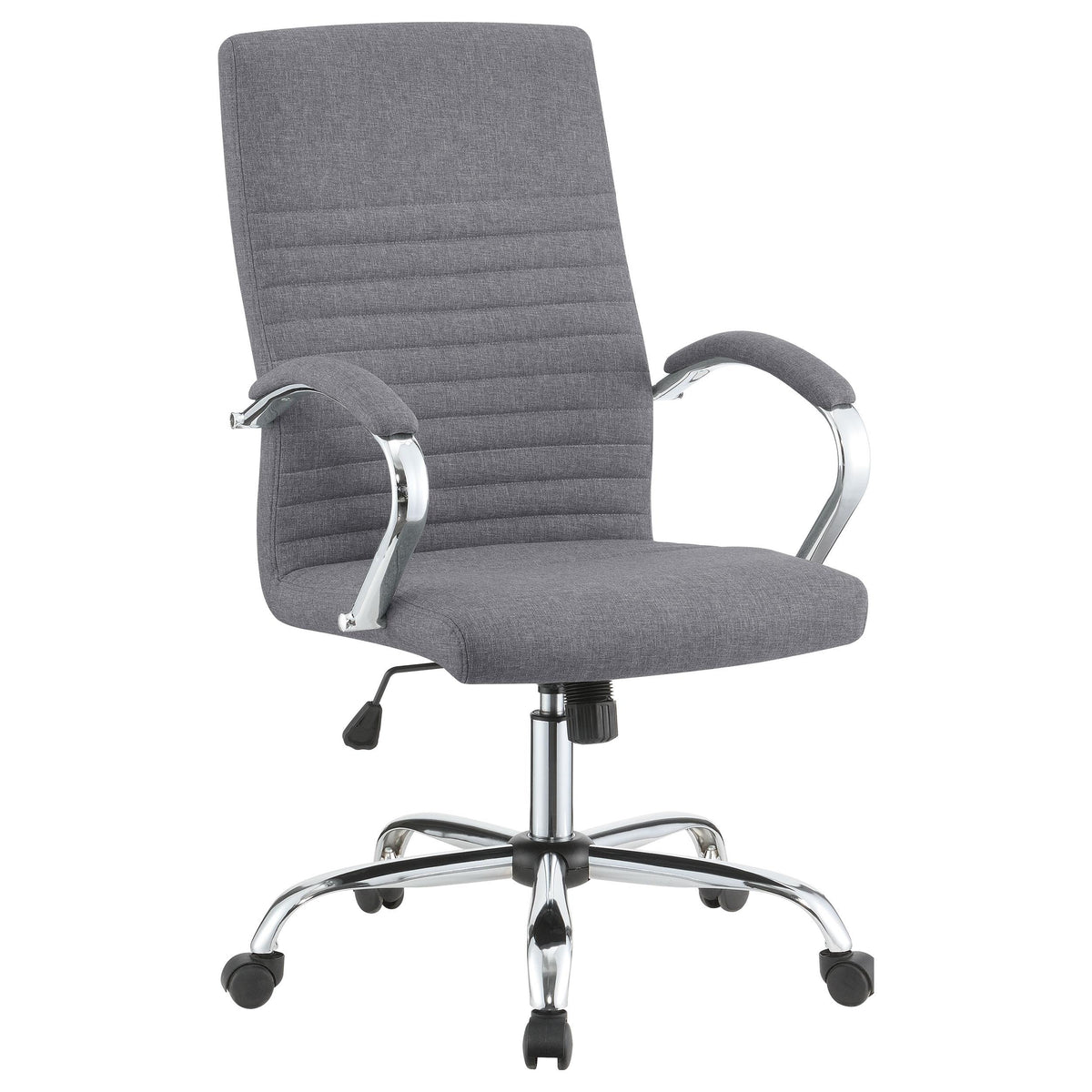 Abisko Upholstered Office Chair with Casters Grey and Chrome Half Price Furniture
