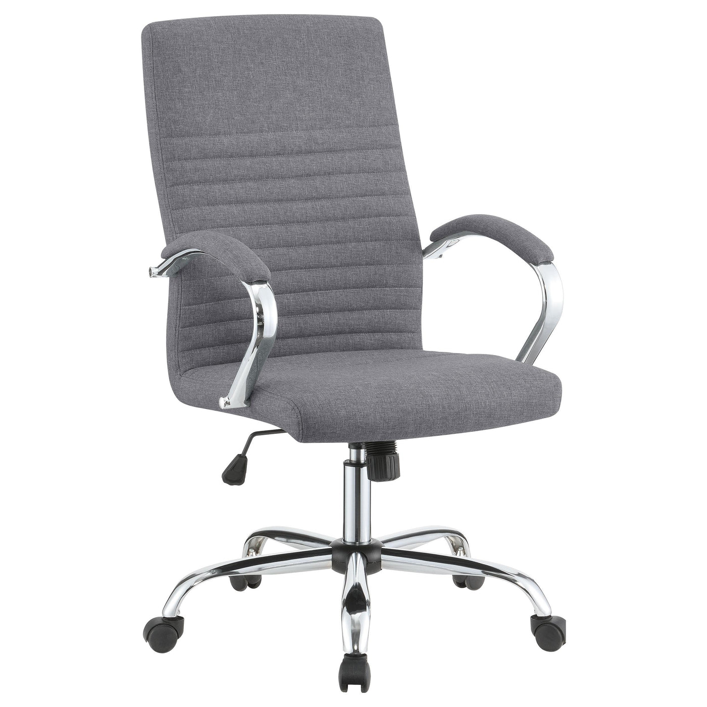 Abisko Upholstered Office Chair with Casters Grey and Chrome Half Price Furniture