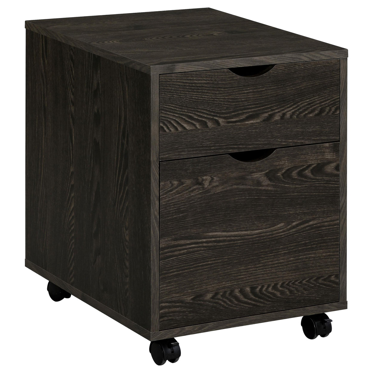 Noorvik 2-drawer Mobile File Cabinet Dark Oak Half Price Furniture