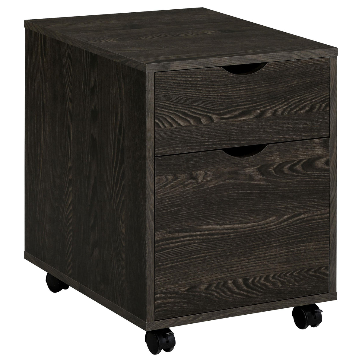 Noorvik 2-drawer Mobile File Cabinet Dark Oak  Las Vegas Furniture Stores