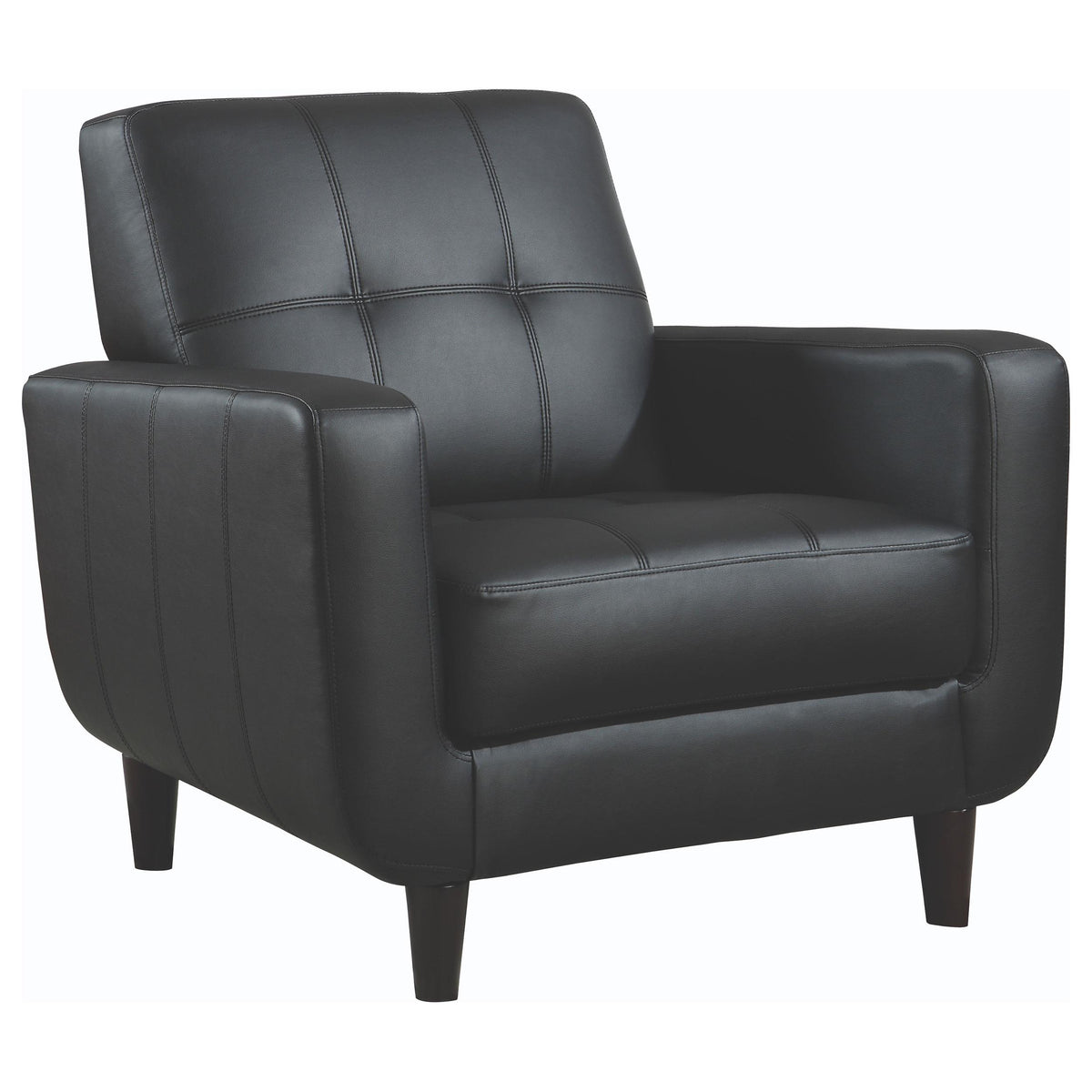 Aaron Padded Seat Accent Chair Black Half Price Furniture