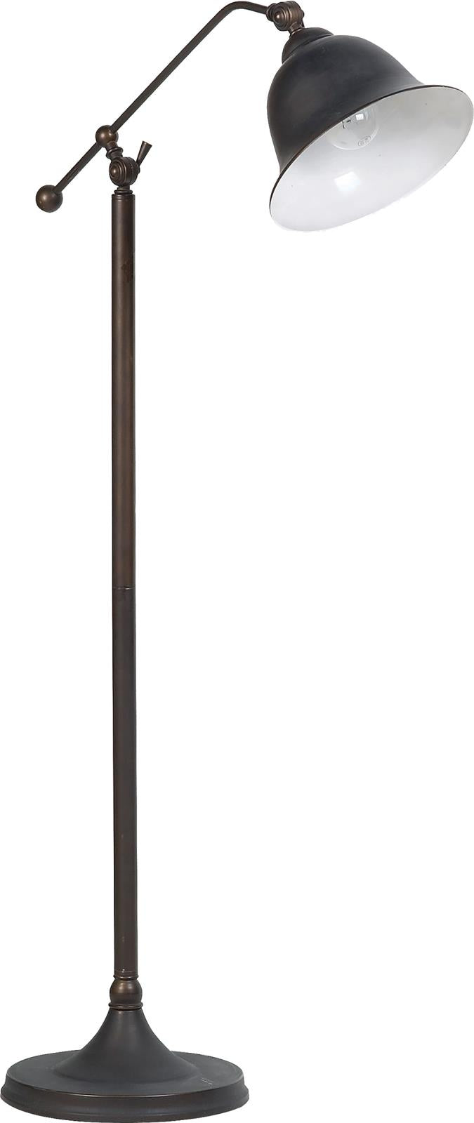 Eduardo Bell Shade Floor Lamp Dark Bronze Half Price Furniture