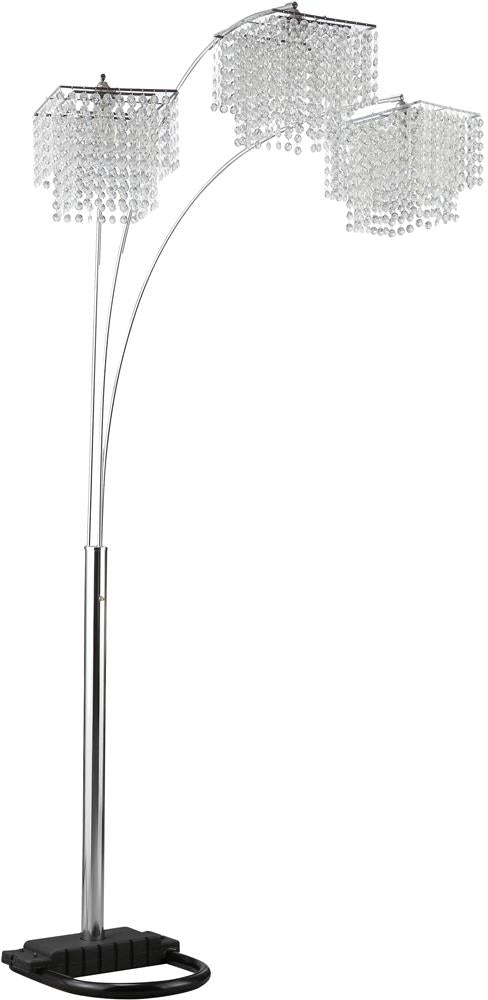 Miriam Crystal Drop Shade Floor Lamp Chrome Half Price Furniture