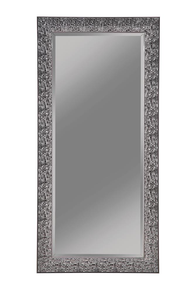 Rollins Rectangular Floor Mirror Black Half Price Furniture