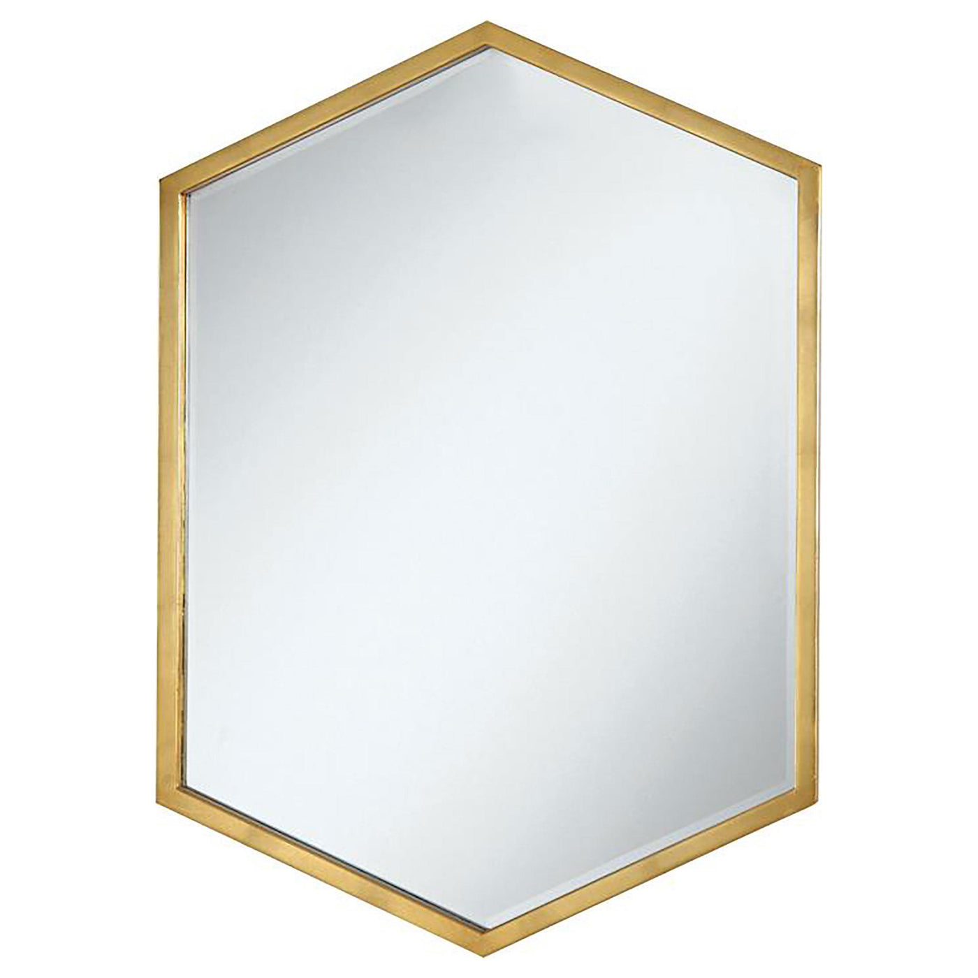 Bledel Hexagon Shaped Wall Mirror Gold Half Price Furniture