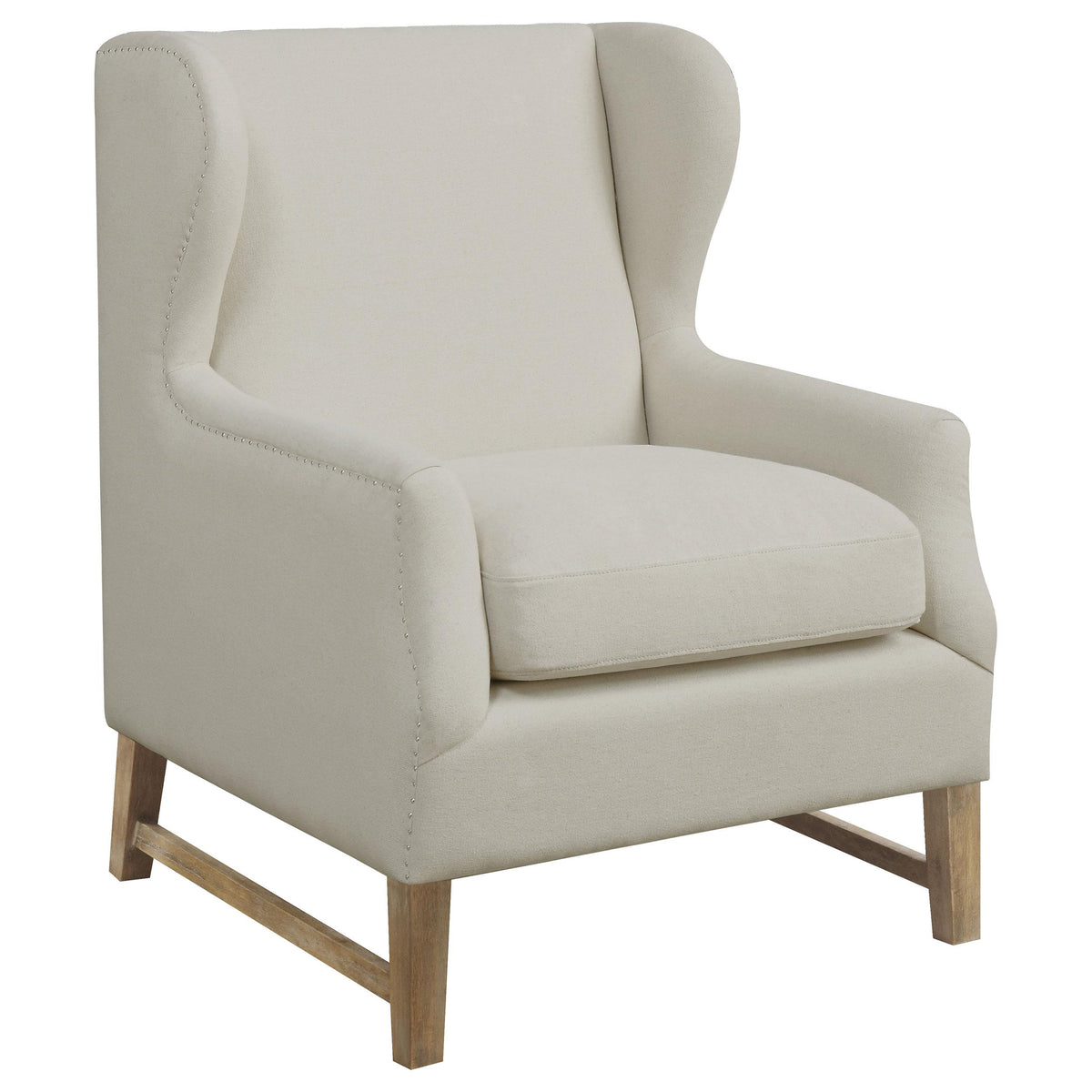 Fleur Wing Back Accent Chair Cream  Las Vegas Furniture Stores