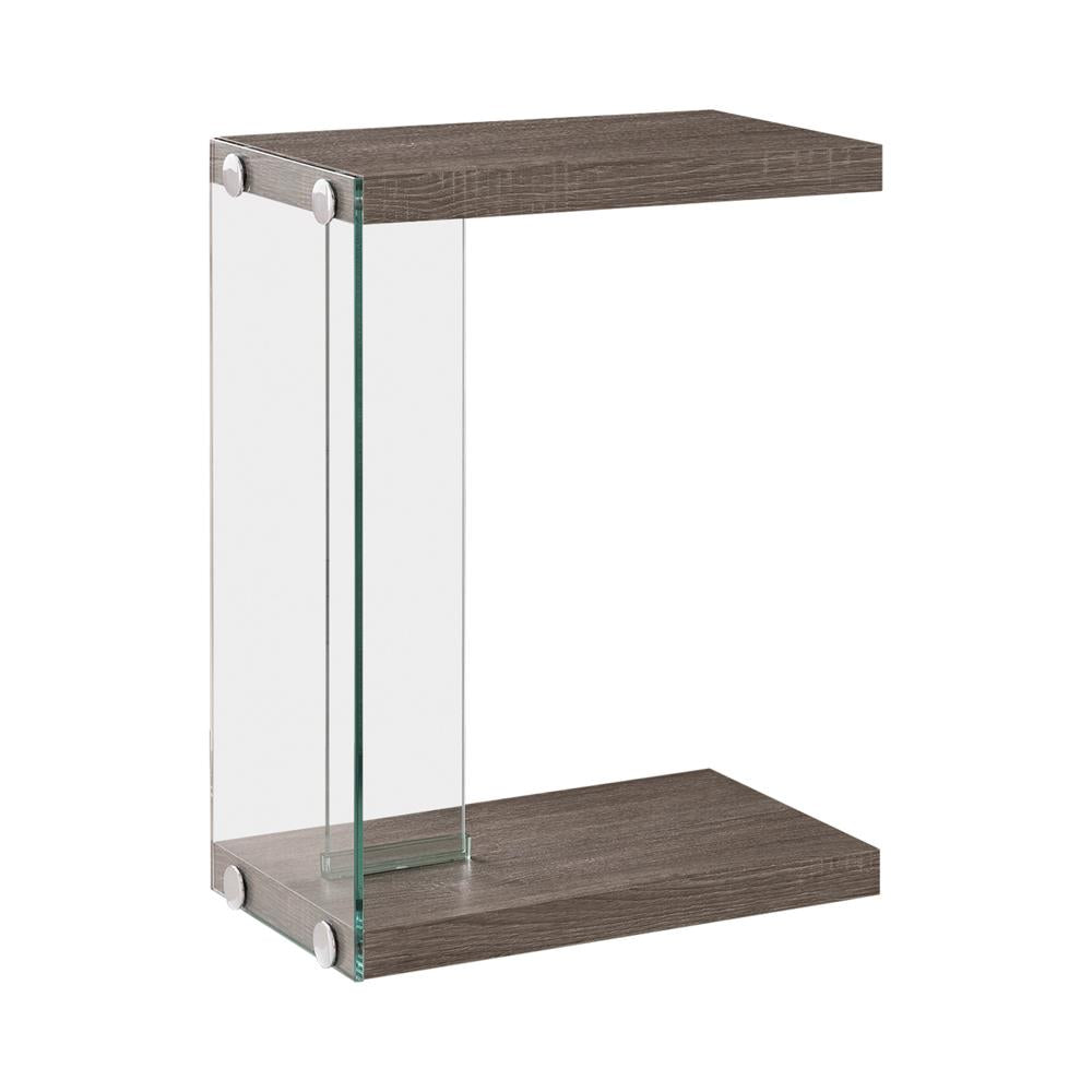 Colby Accent Table Weathered Grey and Clear Half Price Furniture