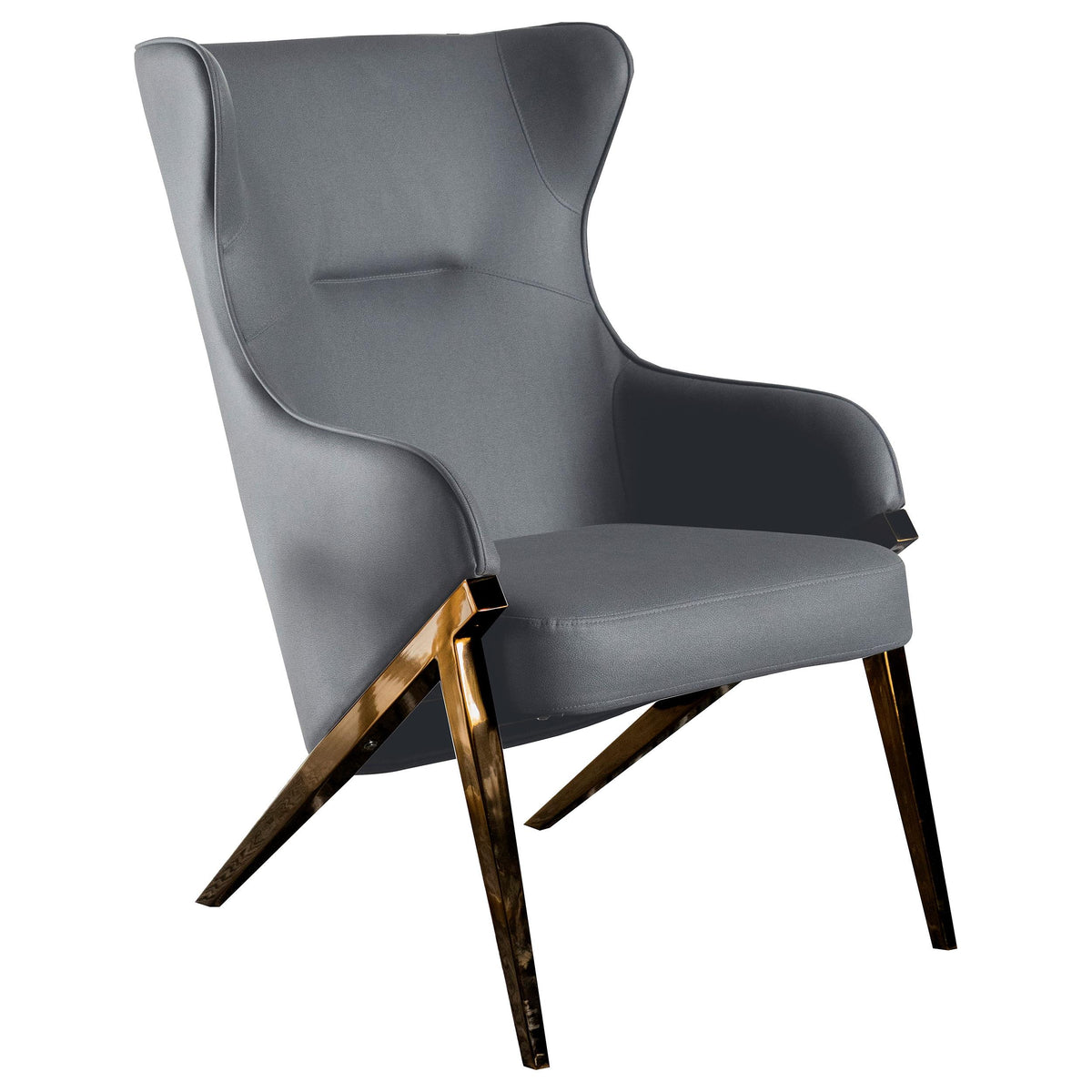 Walker Upholstered Accent Chair Slate and Bronze  Las Vegas Furniture Stores