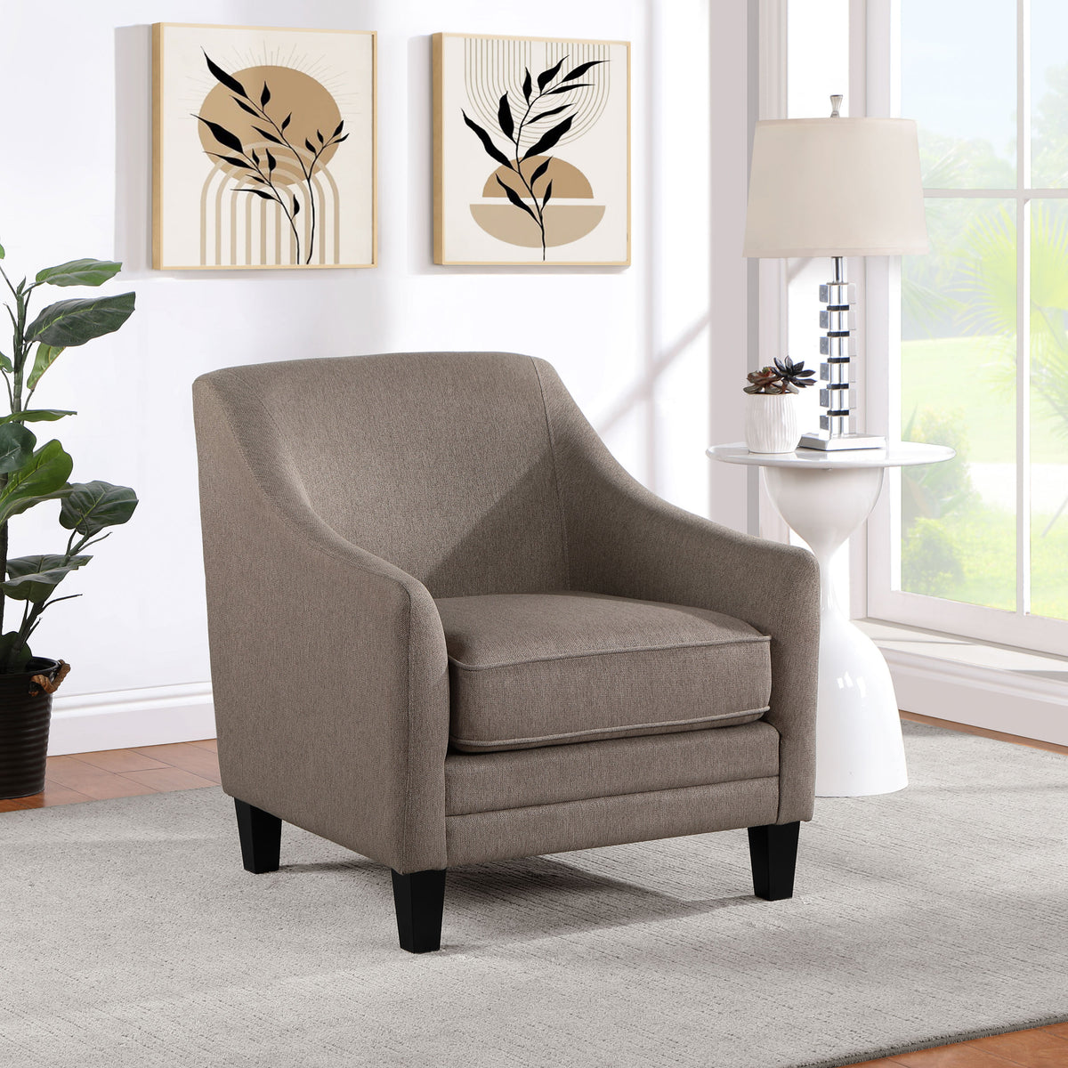 Liam Upholstered Sloped Arm Accent Club Chair  Las Vegas Furniture Stores