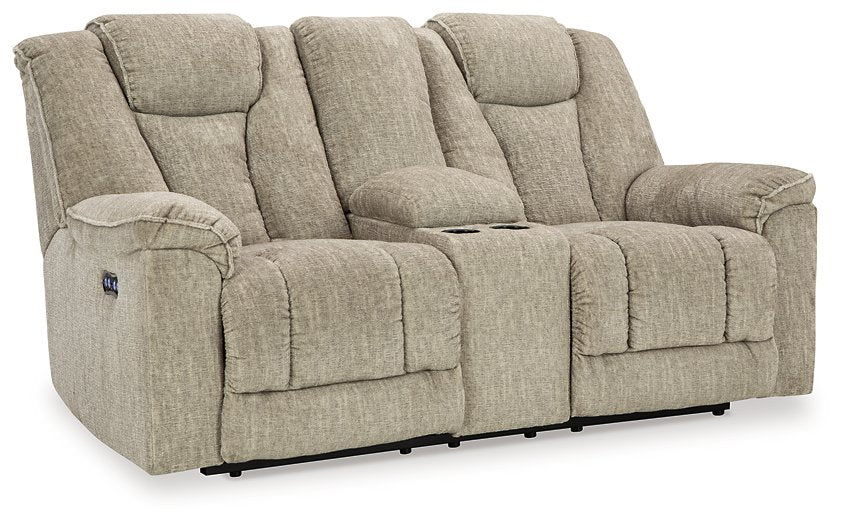 Hindmarsh Power Reclining Loveseat with Console  Half Price Furniture