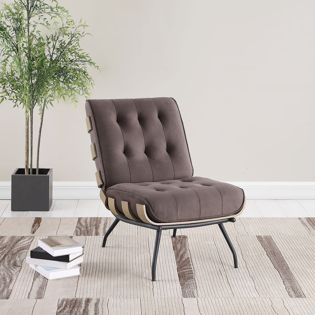 Aloma Armless Tufted Accent Chair - Half Price Furniture