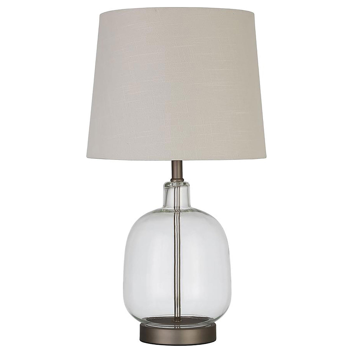 Costner Empire Table Lamp Beige and Clear  Las Vegas Furniture Stores