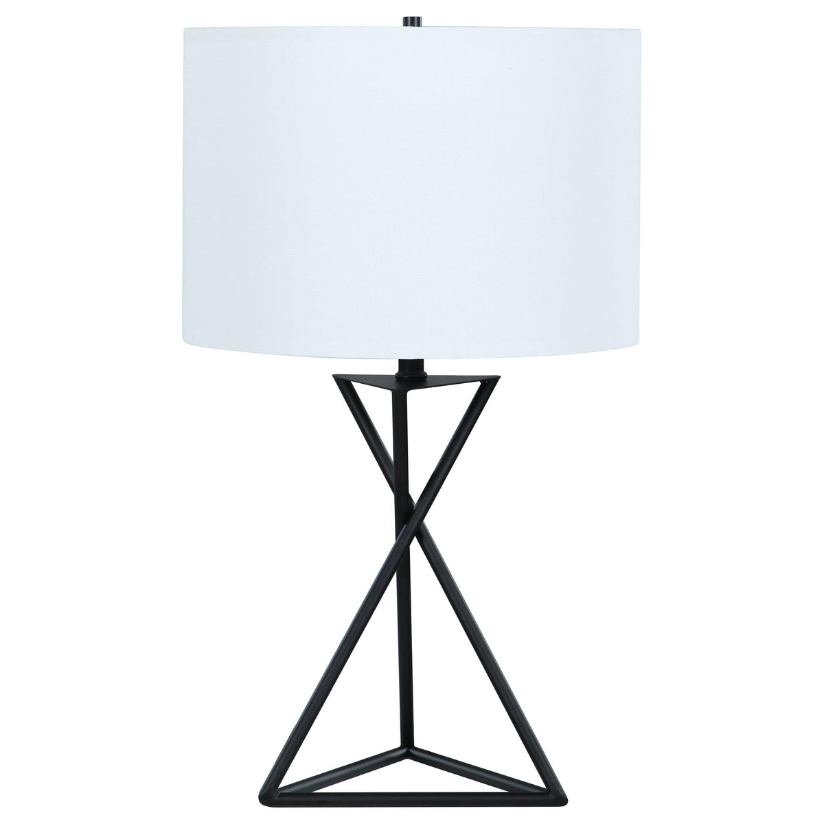 Mirio Drum Table Lamp White and Black  Las Vegas Furniture Stores