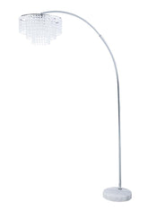 Shirley Marble Base Floor Lamp Chrome and Crystal Shirley Marble Base Floor Lamp Chrome and Crystal Half Price Furniture