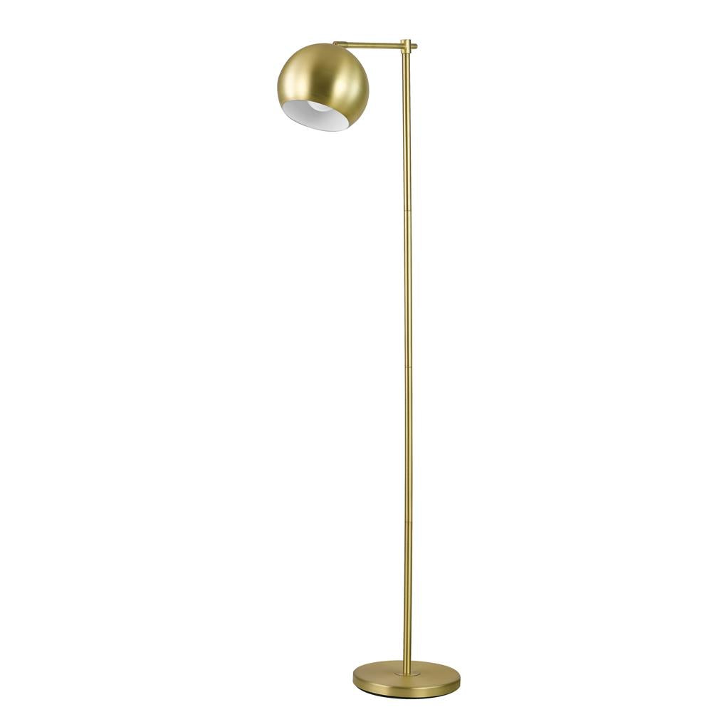 Linnea 1-light Dome Shade Floor Lamp Brass Half Price Furniture