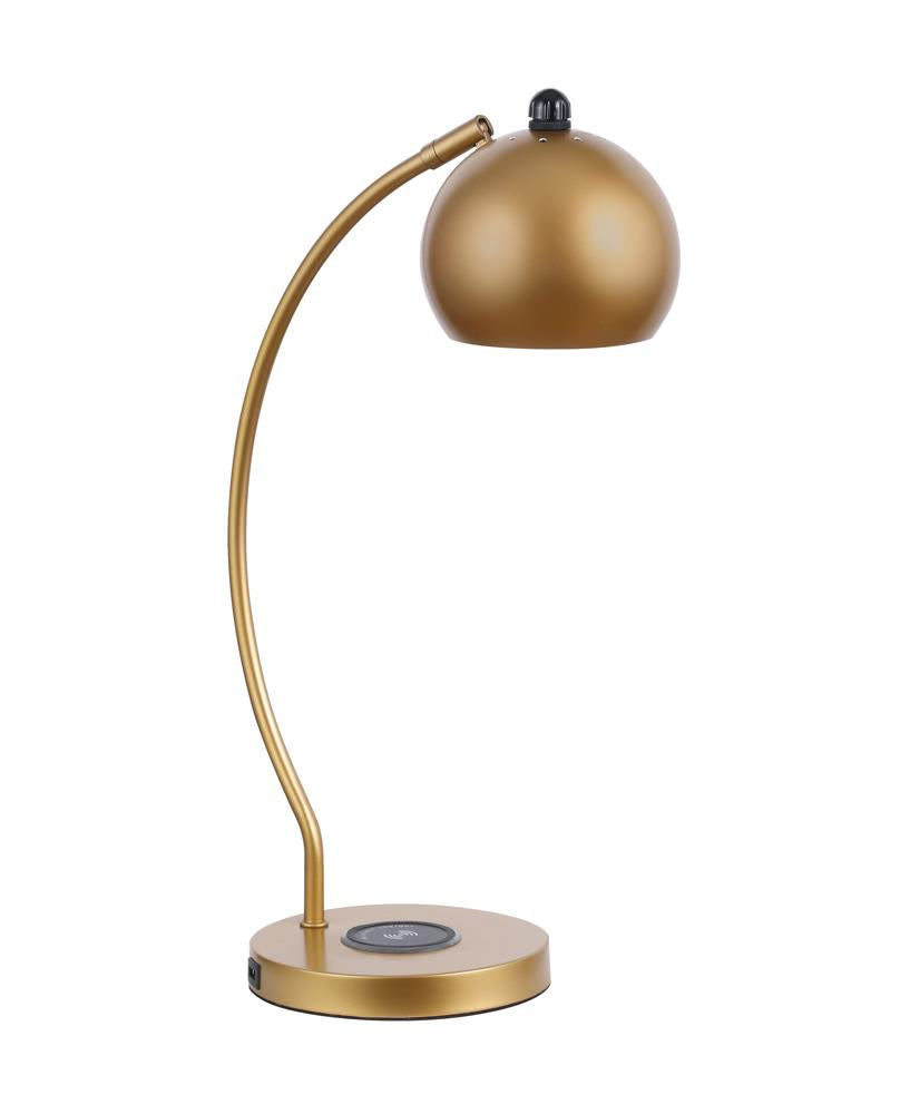 Andreas Dome Shade Table Lamp Gold  Las Vegas Furniture Stores