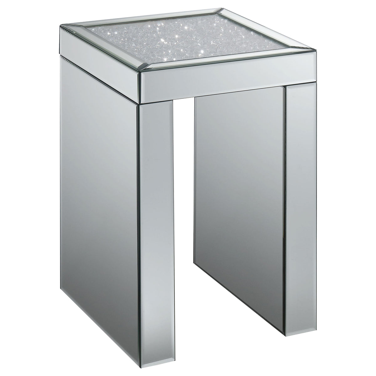 G930207 Contemporary Mirrored Side Table  Las Vegas Furniture Stores