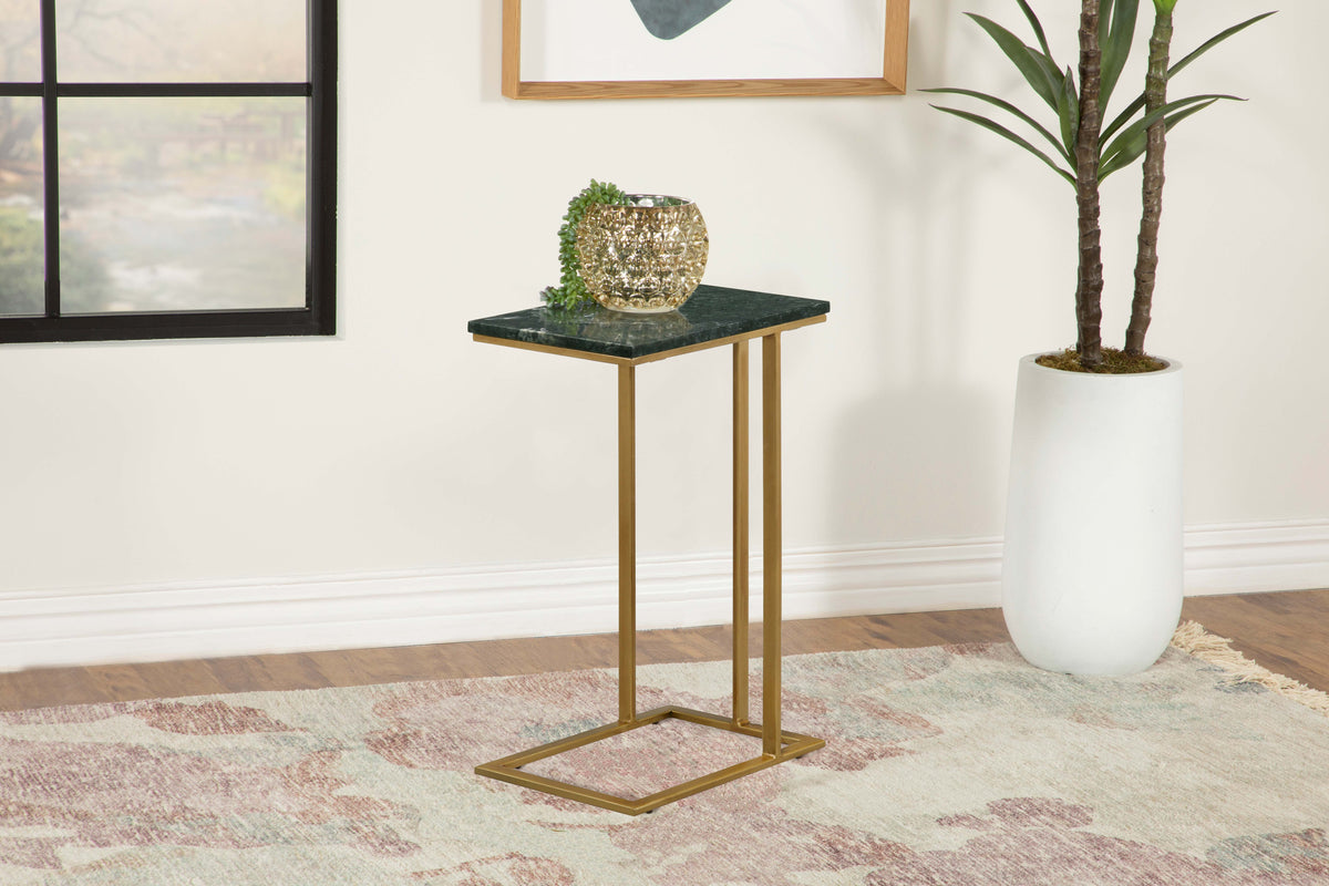 Vicente Accent Table with Marble Top Grey - End Table - Half Price Furniture
