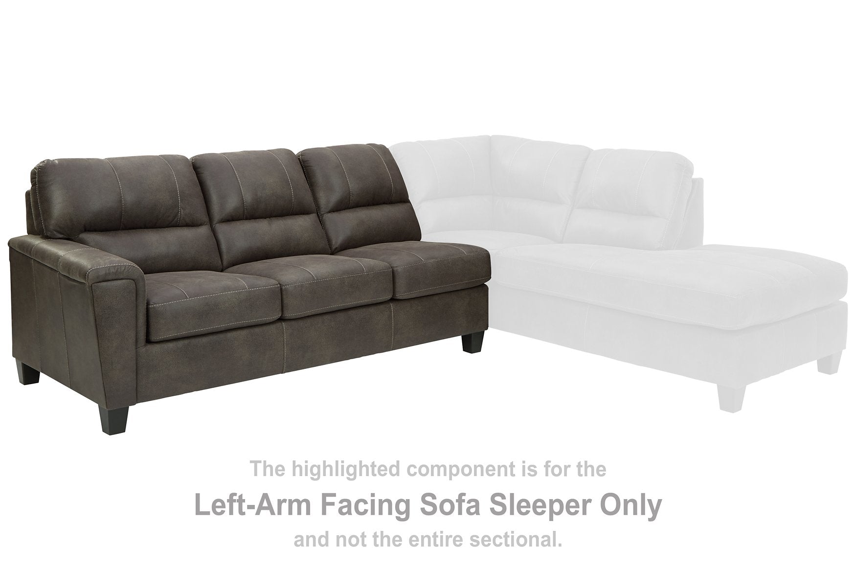 Navi 2-Piece Sleeper Sectional with Chaise - Half Price Furniture