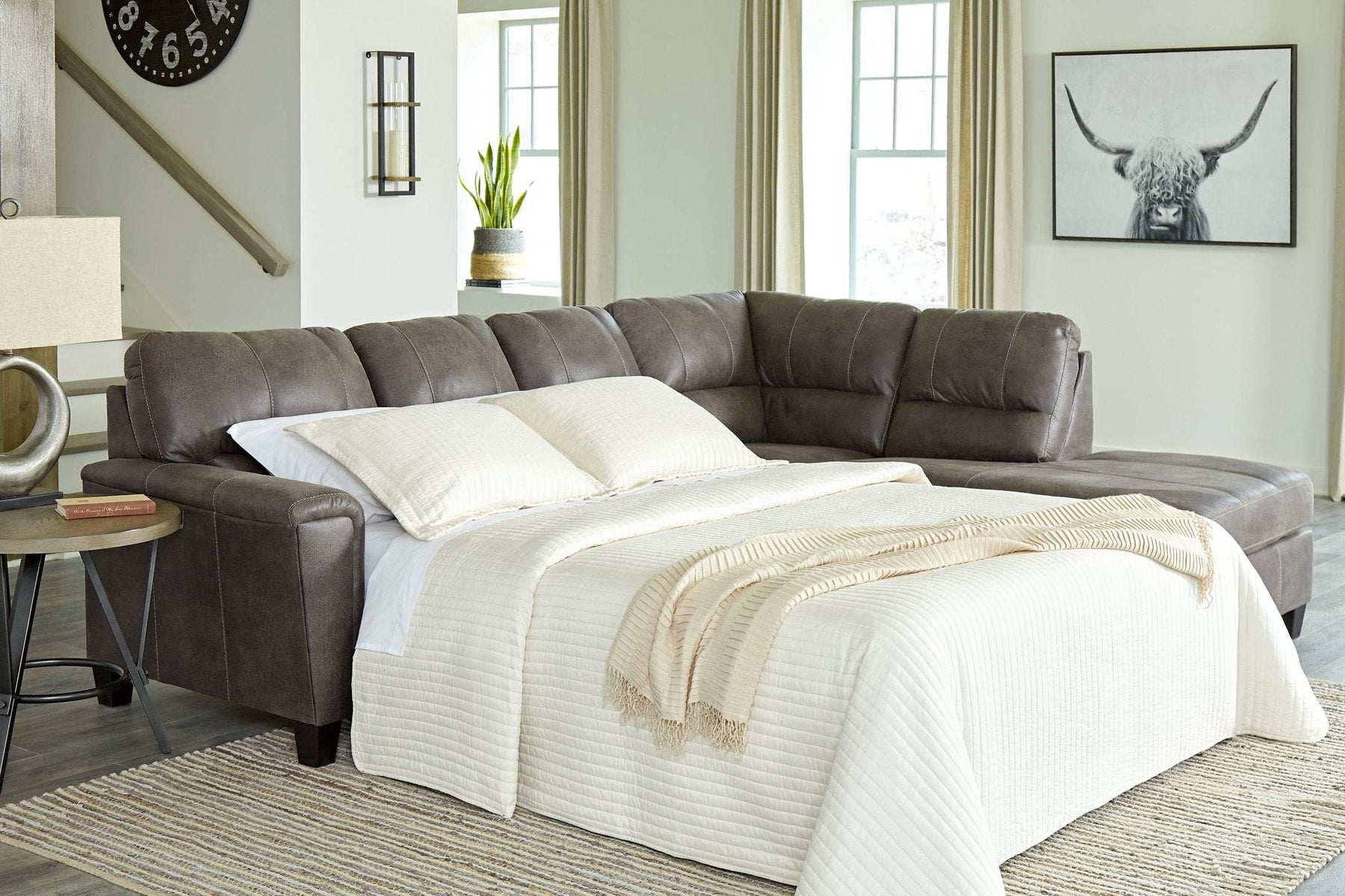 Navi 2-Piece Sleeper Sectional with Chaise - Half Price Furniture