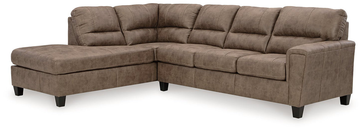 Navi 2-Piece Sectional Sofa Sleeper Chaise  Half Price Furniture
