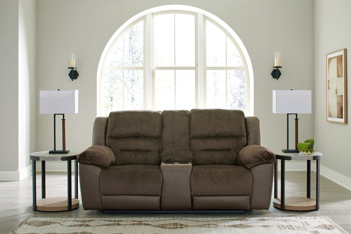 Dorman Reclining Loveseat with Console  Half Price Furniture