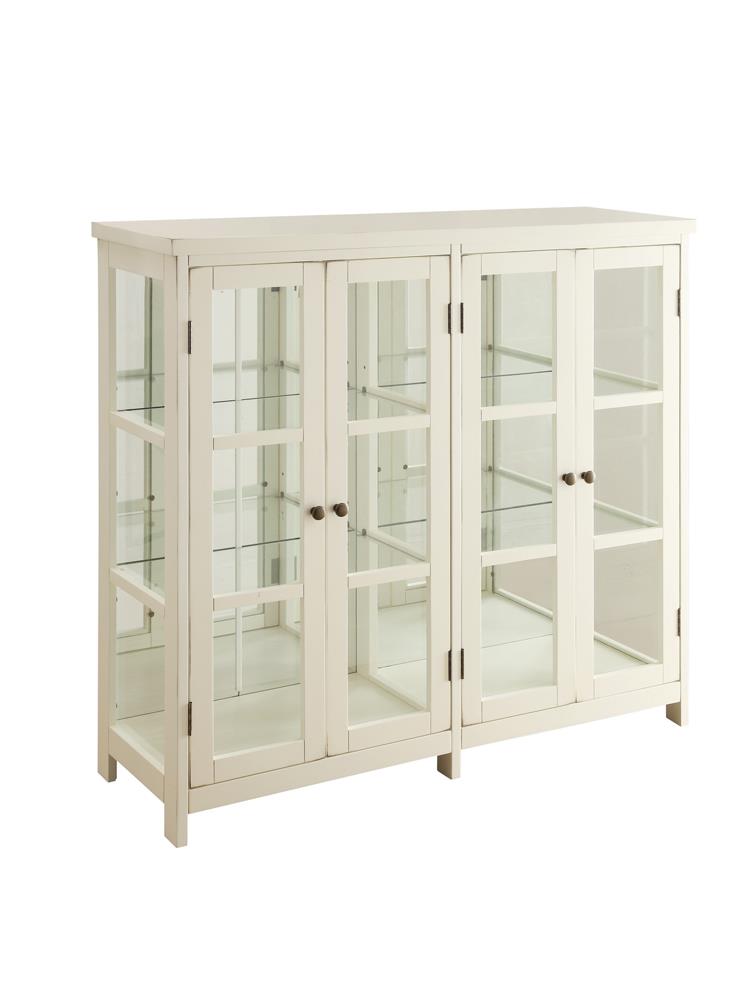Sable 4-door Display Accent Cabinet White Sable 4-door Display Accent Cabinet White Half Price Furniture