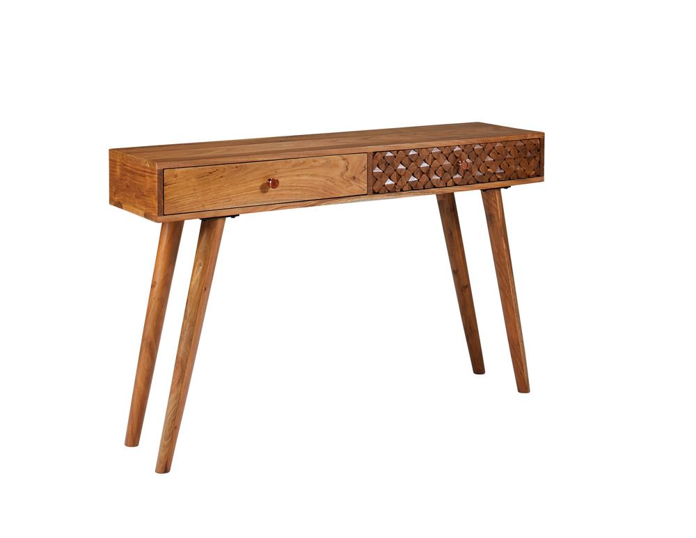 Lotus 2-drawer Console Table Natural Brown Half Price Furniture