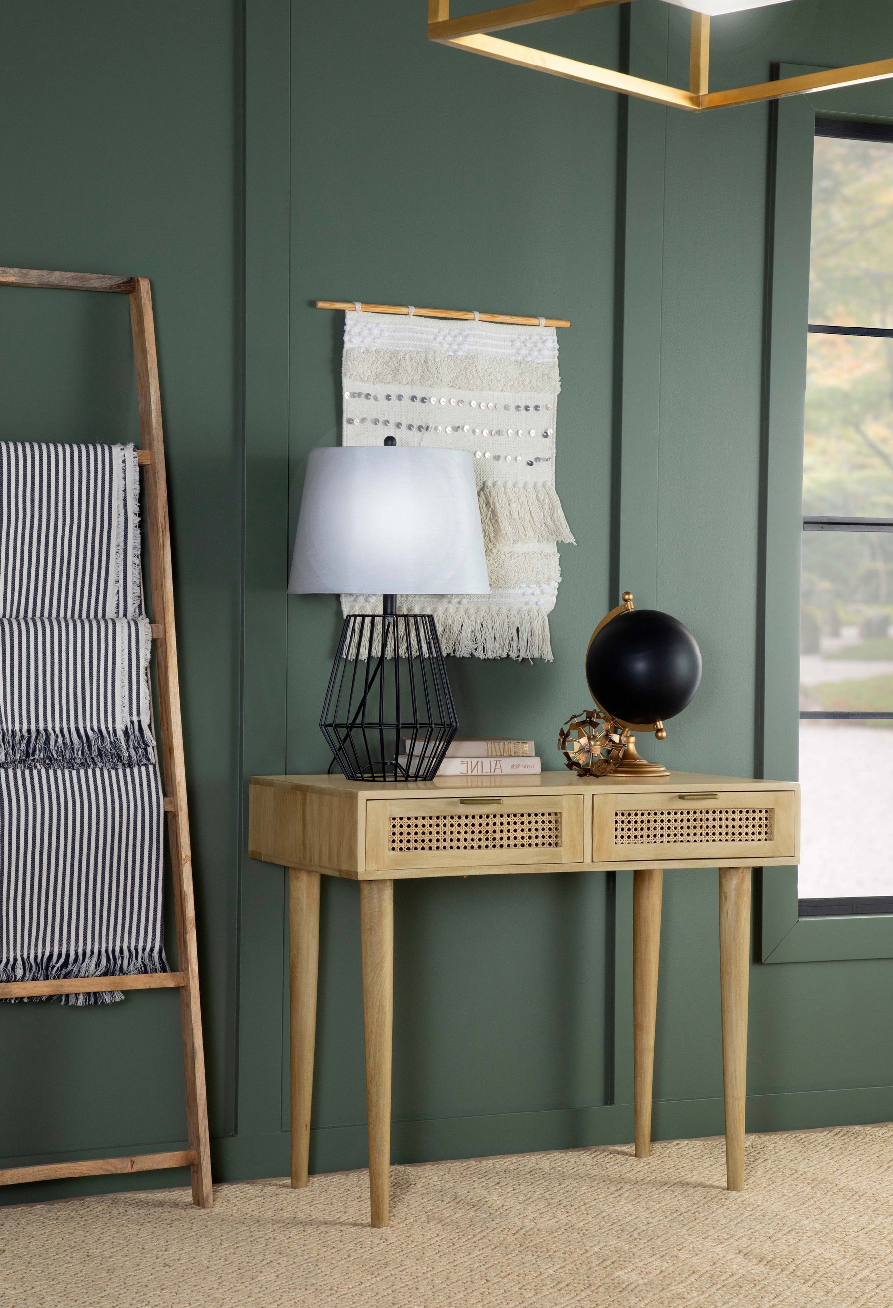 Zamora Rectangular 2-drawer Accent Writing Desk Natural Half Price Furniture