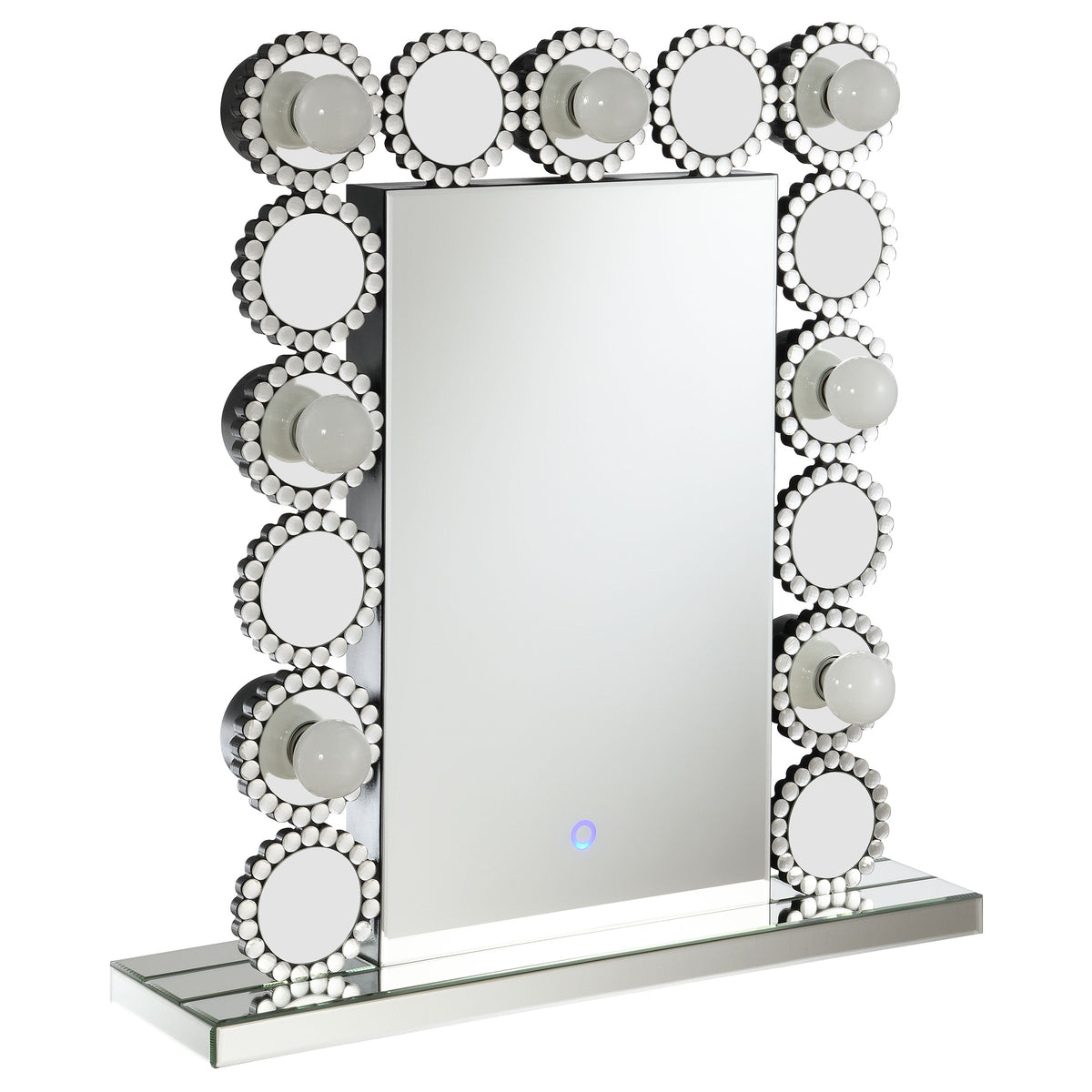 Aghes Rectangular Table Mirror with LED Lighting Mirror Half Price Furniture