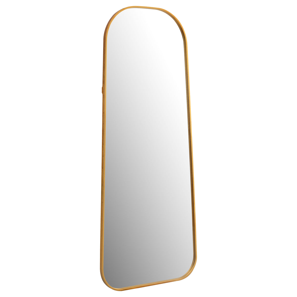 Simeon Metal Frame Full Length 59" Floor Mirror Antique Gold Half Price Furniture