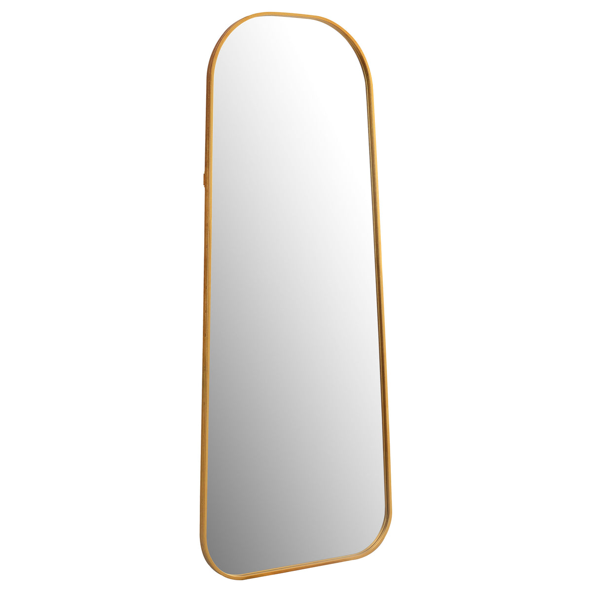 Simeon Metal Frame Full Length 51" Floor Mirror Antique Gold Half Price Furniture